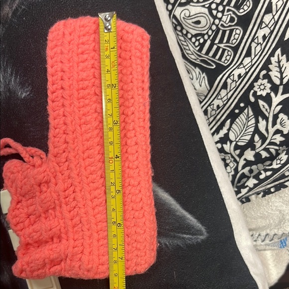 Vibrant Pink Crochet kids Booties - Picture 3 of 3